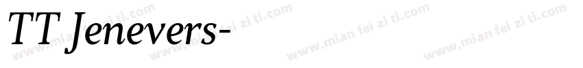 TT Jenevers字体转换